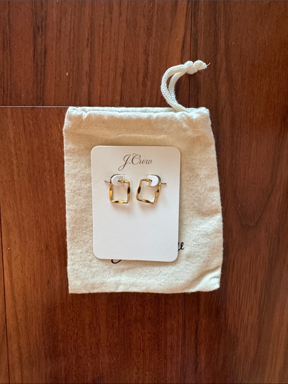 NWT J. Crew Square Hoop Earrings